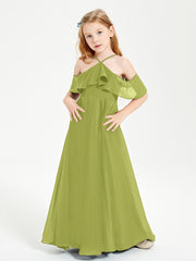 Robes de Demoiselle d'Honneur Junior Longues à Hors de l'Épaule Trèfle