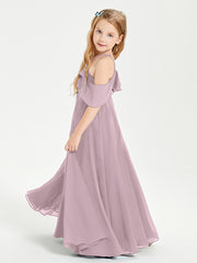 Robes de Demoiselle d'Honneur Junior Longues à Hors de l'Épaule Dusk
