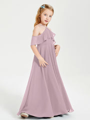 Robes de Demoiselle d'Honneur Junior Longues à Hors de l'Épaule Dusk