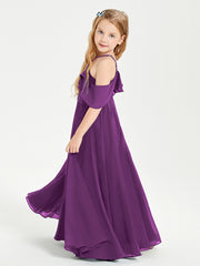 Robes de Demoiselle d'Honneur Junior Longues à Hors de l'Épaule Raisin