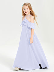 Robes de Demoiselle d'Honneur Junior Longues à Hors de l'Épaule Lavande