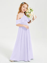 Robes de Demoiselle d'Honneur Junior Longues à Hors de l'Épaule Lilas