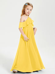 Robes de Demoiselle d'Honneur Junior Longues à Hors de l'Épaule Souci