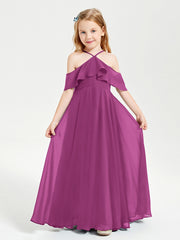 Robes de Demoiselle d'Honneur Junior Longues à Hors de l'Épaule Orchidee