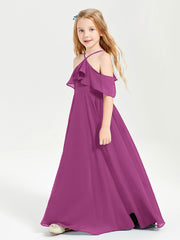 Robes de Demoiselle d'Honneur Junior Longues à Hors de l'Épaule Orchidee