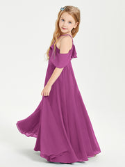 Robes de Demoiselle d'Honneur Junior Longues à Hors de l'Épaule Orchidee