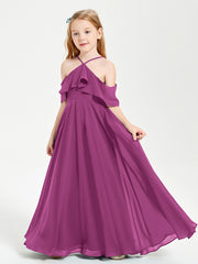 Robes de Demoiselle d'Honneur Junior Longues à Hors de l'Épaule Orchidee