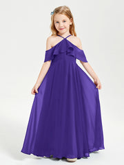 Robes de Demoiselle d'Honneur Junior Longues à Hors de l'Épaule Régence