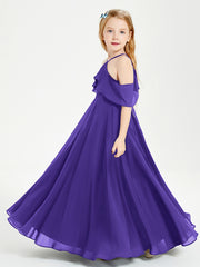 Robes de Demoiselle d'Honneur Junior Longues à Hors de l'Épaule Régence