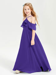 Robes de Demoiselle d'Honneur Junior Longues à Hors de l'Épaule Régence