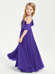Robes de Demoiselle d'Honneur Junior Longues à Hors de l'Épaule Régence