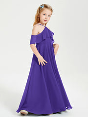 Robes de Demoiselle d'Honneur Junior Longues à Hors de l'Épaule Régence