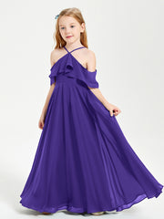 Robes de Demoiselle d'Honneur Junior Longues à Hors de l'Épaule Régence