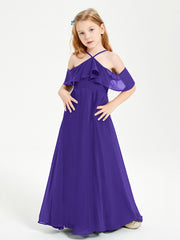 Robes de Demoiselle d'Honneur Junior Longues à Hors de l'Épaule Régence