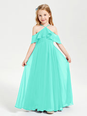 Robes de Demoiselle d'Honneur Junior Longues à Hors de l'Épaule Spa