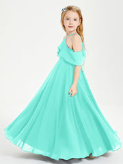 Robes de Demoiselle d'Honneur Junior Longues à Hors de l'Épaule Spa