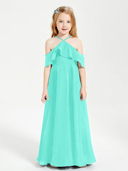 Robes de Demoiselle d'Honneur Junior Longues à Hors de l'Épaule Spa
