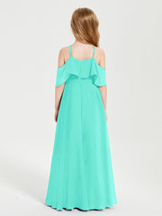 Robes de Demoiselle d'Honneur Junior Longues à Hors de l'Épaule Spa