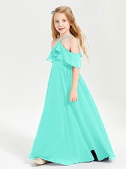 Robes de Demoiselle d'Honneur Junior Longues à Hors de l'Épaule Spa