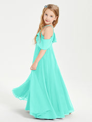 Robes de Demoiselle d'Honneur Junior Longues à Hors de l'Épaule Spa