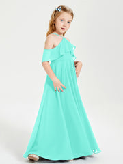 Robes de Demoiselle d'Honneur Junior Longues à Hors de l'Épaule Spa