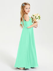 Robes de Demoiselle d'Honneur Junior Longues à Hors de l'Épaule Turquoise