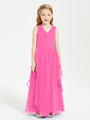 Robes de Demoiselle d'Honneur Junior en Mousseline de Style Boho Azalée