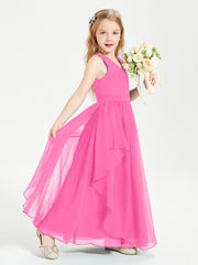 Robes de Demoiselle d'Honneur Junior en Mousseline de Style Boho Azalée