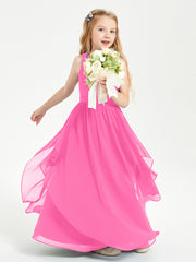 Robes de Demoiselle d'Honneur Junior en Mousseline de Style Boho Azalée