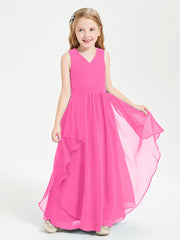 Robes de Demoiselle d'Honneur Junior en Mousseline de Style Boho Azalée