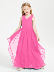 Robes de Demoiselle d'Honneur Junior en Mousseline de Style Boho Azalée