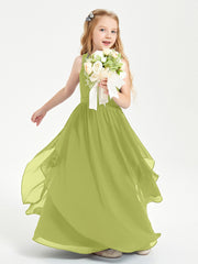 Robes de Demoiselle d'Honneur Junior en Mousseline de Style Boho Trèfle