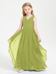 Robes de Demoiselle d'Honneur Junior en Mousseline de Style Boho Trèfle