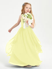 Robes de Demoiselle d'Honneur Junior en Mousseline de Style Boho Jonquille