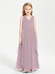 Robes de Demoiselle d'Honneur Junior en Mousseline de Style Boho Dusk