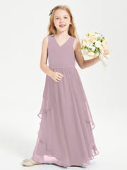 Robes de Demoiselle d'Honneur Junior en Mousseline de Style Boho Dusk