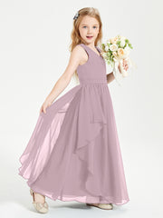 Robes de Demoiselle d'Honneur Junior en Mousseline de Style Boho Dusk