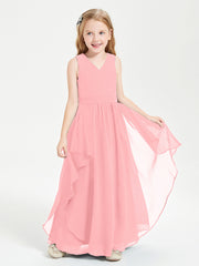 Robes de Demoiselle d'Honneur Junior en Mousseline de Style Boho Flamant