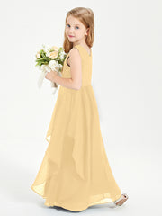 Robes de Demoiselle d'Honneur Junior en Mousseline de Style Boho Or