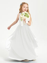 Robes de Demoiselle d'Honneur Junior en Mousseline de Style Boho Ivoire