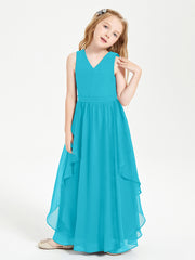 Robes de Demoiselle d'Honneur Junior en Mousseline de Style Boho Jade