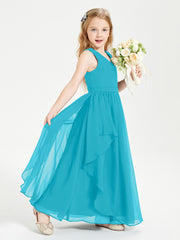 Robes de Demoiselle d'Honneur Junior en Mousseline de Style Boho Jade