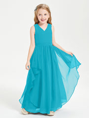 Robes de Demoiselle d'Honneur Junior en Mousseline de Style Boho Jade