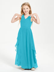 Robes de Demoiselle d'Honneur Junior en Mousseline de Style Boho Jade