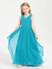 Robes de Demoiselle d'Honneur Junior en Mousseline de Style Boho Jade