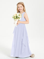 Robes de Demoiselle d'Honneur Junior en Mousseline de Style Boho Lavande