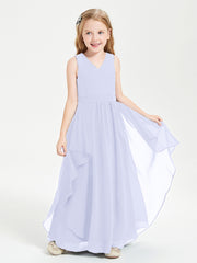 Robes de Demoiselle d'Honneur Junior en Mousseline de Style Boho Lavande
