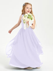 Robes de Demoiselle d'Honneur Junior en Mousseline de Style Boho Lilas