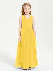 Robes de Demoiselle d'Honneur Junior en Mousseline de Style Boho Souci