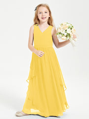 Robes de Demoiselle d'Honneur Junior en Mousseline de Style Boho Souci